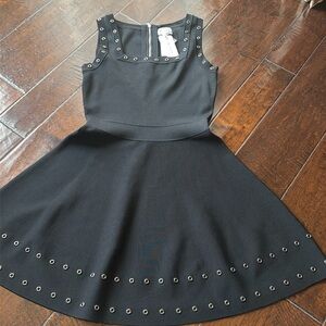 Women’s black milly square neck dress sz s NWT!